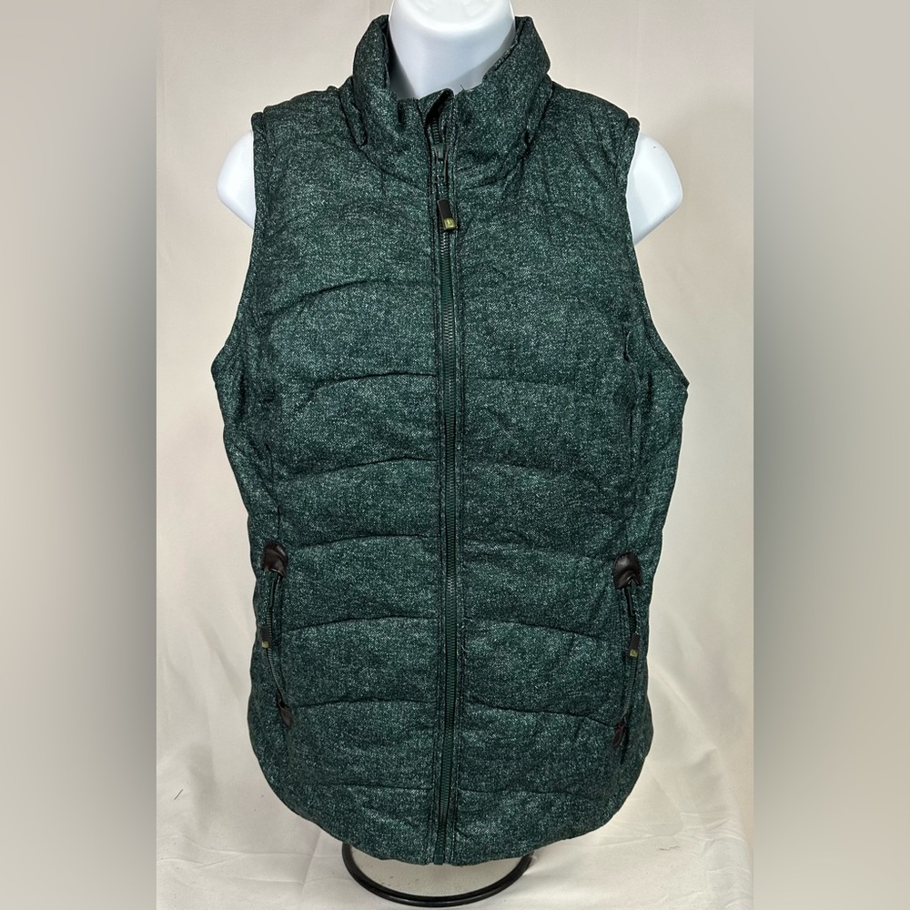COPY - Green Tea Women’s Faux Fur Lined Quilted Puffer Vest Size Small Green